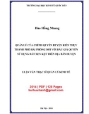 Luận văn Thạc sĩ  Quản lý kinh tế: Quản lý của chính quyền Huyện Kiến Thụy thành phố Hài Phòng đối với đấu giá quyền sử dụng đất xen kẹt trên địa bàn Huyện