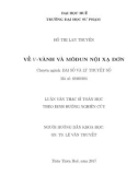 Luận văn Thạc sĩ Toán học:  Về V-vành mà môđun nội xạ đơn
