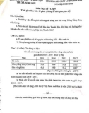 Đề thi học kì 2 môn Địa lí lớp 9 năm 2020-2021 có đáp án - Phòng GD&ĐT Thị xã Nghi Sơn