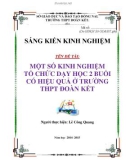 Sáng kiến kinh nghiệm: Một số kinh nghiệm tổ chức dạy học 2 buổi có hiệu quả ở trường THPT Đoàn Kết