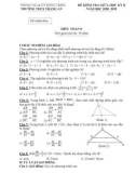 Đề thi giữa học kì 2 môn Toán lớp 8 năm 2020-2021 có đáp án - Trường THCS Tràng An, Đông Triều