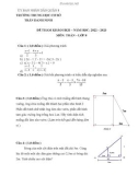 Đề thi học kì 2 môn Toán lớp 8 năm 2022-2023 có đáp án - Trường THCS Trần Danh Ninh