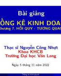 Bài giảng Thống kê kinh doanh: Chương 7 - ThS. Nguyễn Công Nhựt