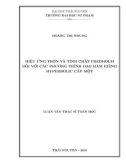 Luận văn Thạc sĩ Toán học: Hiệu ứng trơn và tính chất Fredholm đối với các phương trình đạo hàm riêng hyperbolic cấp một