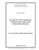 Luận văn Thạc sĩ Khoa học giáo dục: Dạy học nguyên lý Dirichlet ở trường trung học cơ sở theo hướng phân hóa