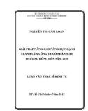 Luận văn Thạc sĩ Kinh tế: Giải pháp nâng cao năng lực cạnh tranh của Công ty Cổ phần May Phương Đông đến năm 2020