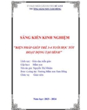 Sáng kiến kinh nghiệm Mầm non: Biện pháp giúp trẻ 3-4 tuổi học tốt hoạt động tạo hình