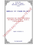 Khóa luận tốt nghiệp: Đánh giá hiệu quả kinh tế chăn nuôi gà thịt trên địa bàn thị xã Hương Thủy, tỉnh Thừa Thiên Huế