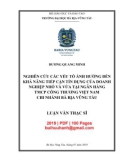 Luận văn Thạc sĩ Quản trị kinh doanh: Nghiên cứu các yếu tố ảnh hưởng đến khả năng tiếp cận tín dụng của doanh nghiệp nhỏ và vừa tại ngân hàng TMCP Công thương Việt Nam chi nhánh Bà Rịa Vũng Tàu