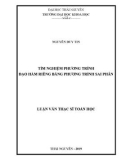 Luận văn Thạc sĩ Toán học: Tìm nghiệm phương trình đạo hàm riêng bằng phương trình sai phân