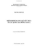 Luận văn Thạc sĩ Kinh tế: Kiểm định ngang giá sức mua ở các quốc gia Đông Nam Á