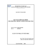 Luận văn Thạc sĩ Toán học: Bài toán biên hai điểm cho phương trình vi phân hàm bậc hai