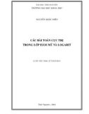 Luận văn Thạc sĩ Toán học: Các bài toán cực trị trong lớp hàm mũ và logarit