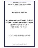 Luận văn Thạc sĩ Khoa học giáo dục: Một số biện pháp phát triển năng lực hợp tác cho học sinh thông qua dạy học phần hóa vô cơ lớp 11 trung học phổ thông