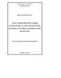 Luận văn Thạc sĩ Quản trị kinh doanh: Tăng cường kiểm soát nội bộ về doanh thu và tiền thu bán hàng tại Công ty cổ phần Cấp thoát nước Quảng Nam
