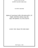 Luận văn Thạc sĩ Toán học: Định lý Hayman đối với hàm hữu tỷ trên trường đóng đại số, đặc số không và ứng dụng