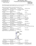 Đề khảo sát kiến thức THPT môn Hóa học 12 năm 2019 lần 1 - Sở GD&ĐT Vĩnh Phúc - Mã đề 405