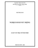 Luận văn Thạc sĩ Toán học: Nghịch đảo suy rộng