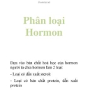 Phân loại Hormon