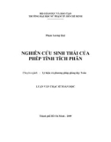 Luận văn Thạc sĩ Toán học: Nghiên cứu sinh thái của phép tính tích phân