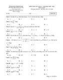 Đề thi giữa học kì 2 môn Toán lớp 11 năm 2020-2021 - Trường THPT Hồng Quang
