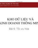 Bài giảng Kho dữ liệu và kinh doanh thông minh - Bài 6: Tối ưu hóa