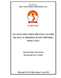 Đề án tốt nghiệp: Xây dựng nông thôn mới nâng cao trên địa bàn xã Thới Bình, huyện Thới Bình, tỉnh Cà Mau