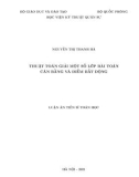 Luận án Tiến sĩ Toán học: Thuật toán giải một số lớp bài toán cân bằng và điểm bất động