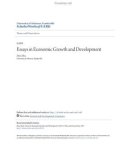 Accounting undergraduate Honors theses: Essays in economic growth and development