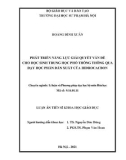 Luận án Tiến sĩ Khoa học giáo dục: Phát triển năng lực giải quyết vấn đề cho học sinh trung học phổ thông thông qua dạy học phần Dẫn xuất của hiđrocacbon