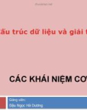 Bài giảng Cấu trúc dữliệu và giải thuật: Các khái niệm cơ bản - Đậu Ngọc Hà Dương