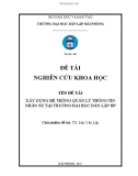 Đề tài Xây dựng hệ thống quản lý nhân sự đại học Dân Lập