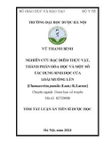 Tóm tắt Luận án Tiến sĩ Dược học: Nghiên cứu đặc điểm thực vật, thành phần hóa học và một số tác dụng sinh học của loài Muồng lùn [Chamaecrista pumila (Lam.) K.Larsen]