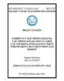 Tóm tắt Luận án Tiến sĩ Y học: Nghiên cứu đặc điểm lâm sàng, các thông số lọc máu của hẹp cầu nối động tĩnh mạch tự thân ở bệnh nhân chạy thận nhân tạo định kỳ