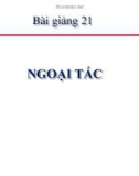 Bài giảng Kinh tế học vi mô dành cho chính sách công: Bài 21 - Ngoại tác (2021)