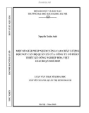 Luận văn Thạc sĩ Khoa học: Một số giải pháp nhằm nâng cao chất lượng đội ngũ CBQL của Công ty CP TKCN Hóa Việt