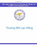 Bài tập Nguyên lý thống kê kinh tế - Mai Thanh Loan