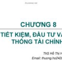 Bài giảng Kinh tế học vĩ mô 1: Chương 8 - ThS. Hồ Thị Hoài Thương