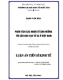 Luận án Tiến sĩ Kinh tế: Phân tích các nhân tố ảnh hưởn tới cầu đào tạo từ xa ở Việt Nam