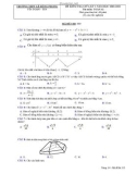 Đề thi giữa học kì 1 môn Toán lớp 12 năm 2020-2021 - Trường THPT Lê Hồng Phong