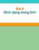 Bài giảng Tin học lớp 7 - Bài 6: Định dạng trang tính