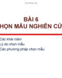 Bài giảng Phương pháp nghiên cứu khoa học: Bài 6 - TS. Nguyễn Thị Mai Anh