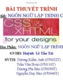 Bài thuyết trình Ngôn ngữ lập trình CSS