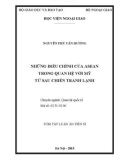 Tóm tắt Luận án Tiến sĩ: Những điều chỉnh của ASEAN trong quan hệ với Mỹ từ sau Chiến tranh lạnh