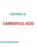 Bài giảng Hóa học hữu cơ - Chương 10: Carboxylic acid