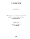 Luận án Tiến sĩ Phát triển Nông thôn: Giải pháp nâng cao hiệu quả chuyển đổi mô hình canh tác trên đất lúa ở tỉnh Hậu Giang