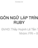 Bài thuyết trình Ngôn ngữ lập trình Ruby