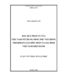 Luận văn Thạc sĩ Luật học: Hậu quả pháp lý của việc nam, nữ chung sống như vợ chồng theo pháp luật hôn nhân và gia đình Việt Nam hiện hành