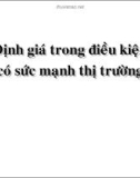 Bài giảng Định giá trong điều kiện sức mạnh thị trường - Đặng Văn Thanh