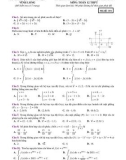 Đề thi học kì 2 môn Toán lớp 12 năm 2020-2021 có đáp án - Sở GD&ĐT Vĩnh Long